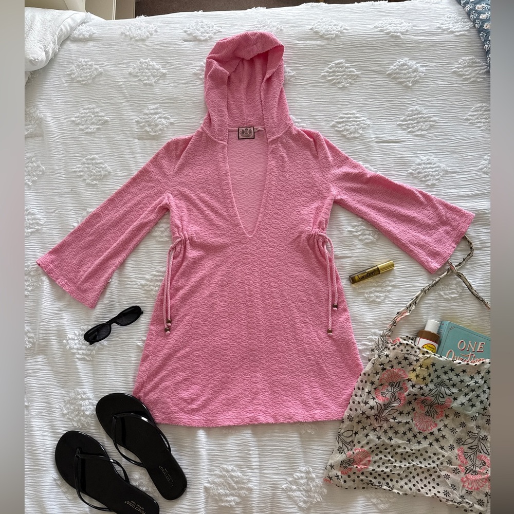 Vintage Y2K Juicy Couture Pink Textured Cover-Up